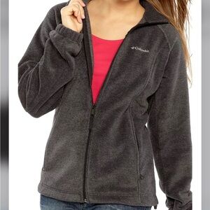 Columbia fleece jacket charcoal grey size small